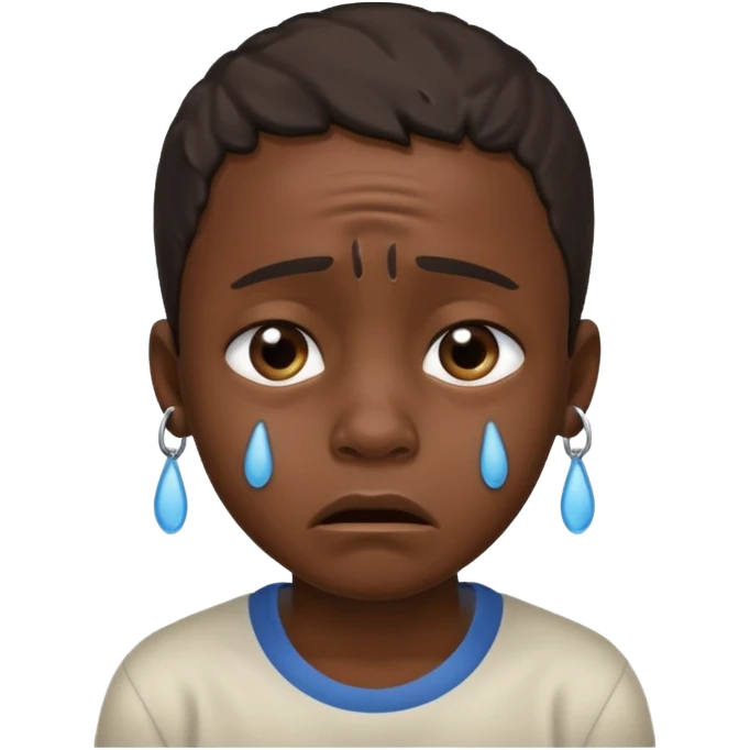 dirty crying african boy emoji