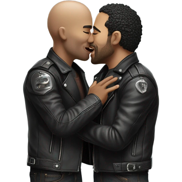 Biker kiss emoji