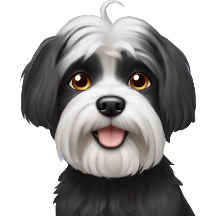 Black Maltese dog emoji