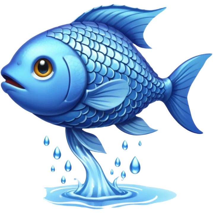 a fish jumping out of a pond emoji