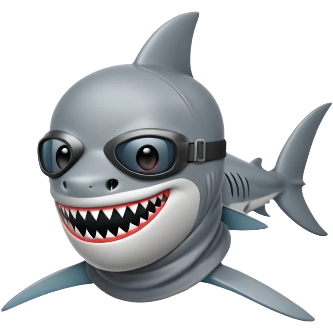 Shark with ski mask on emoji