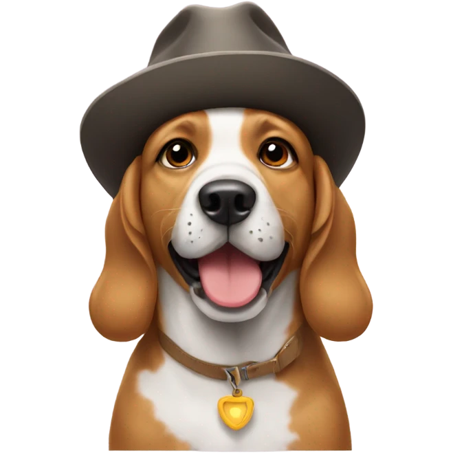 Dog with hat emoji