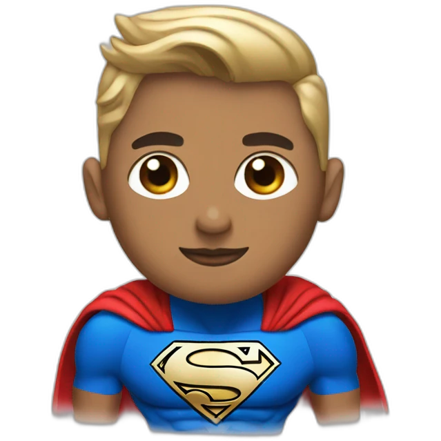 Superman wearing a tutu emoji