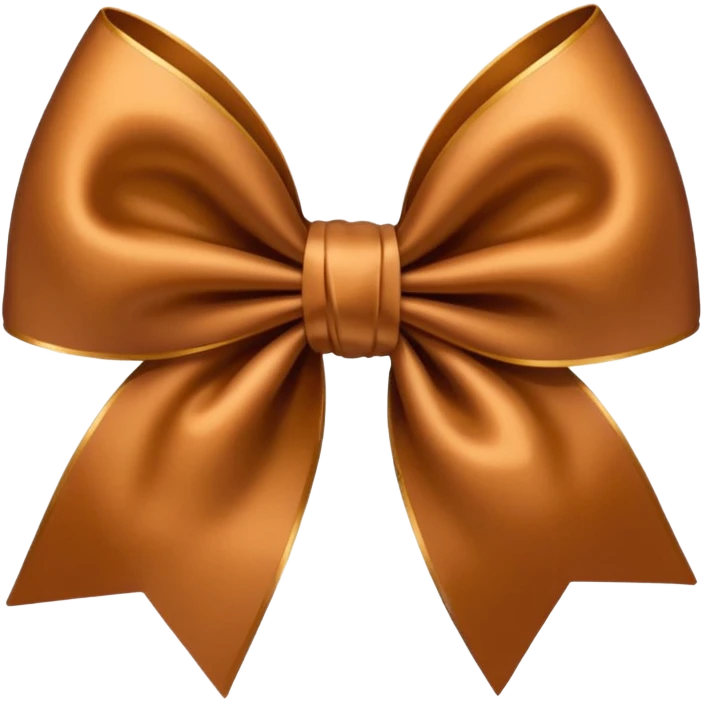 Christmas brown bow emoji