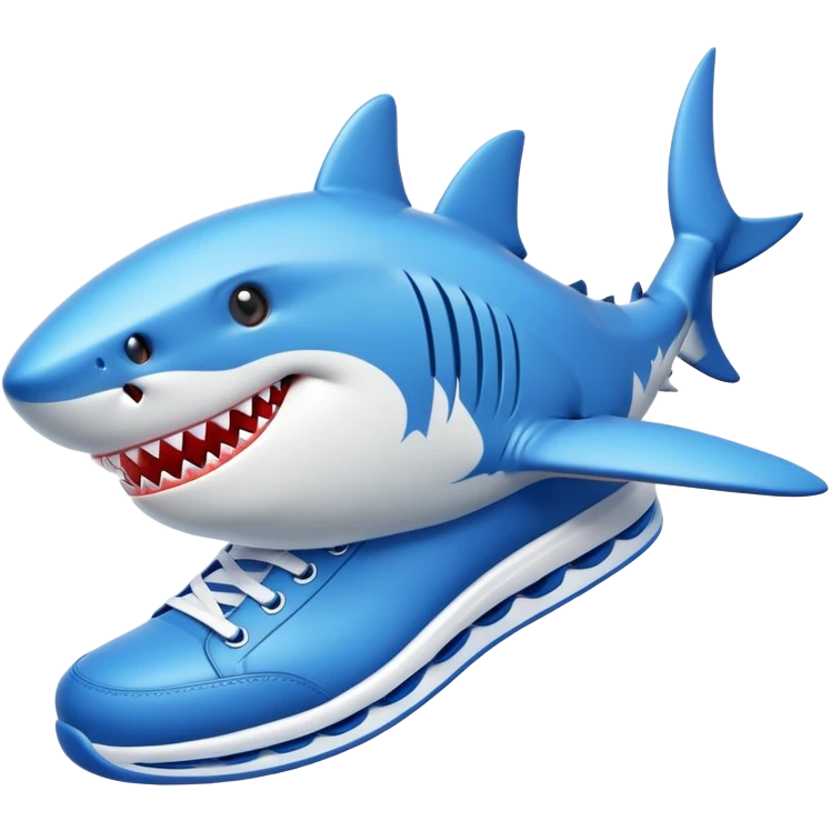 Shark with shoes  emoji