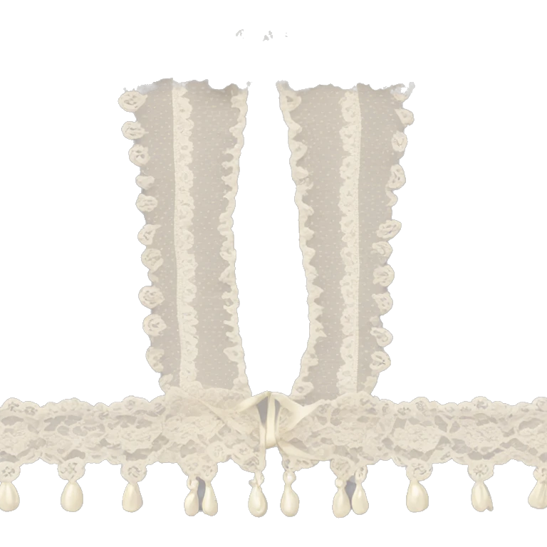 Cream lace garter emoji