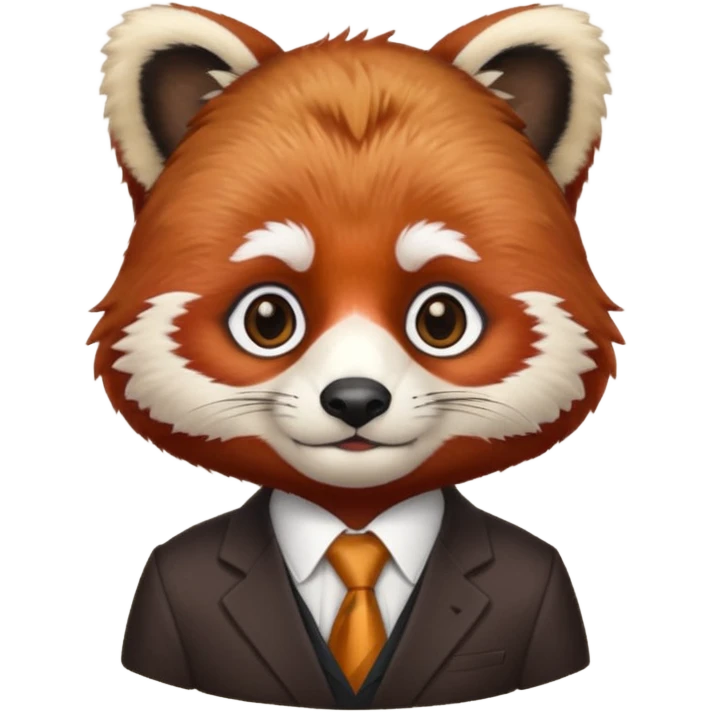 red panda with lawyer hair emoji