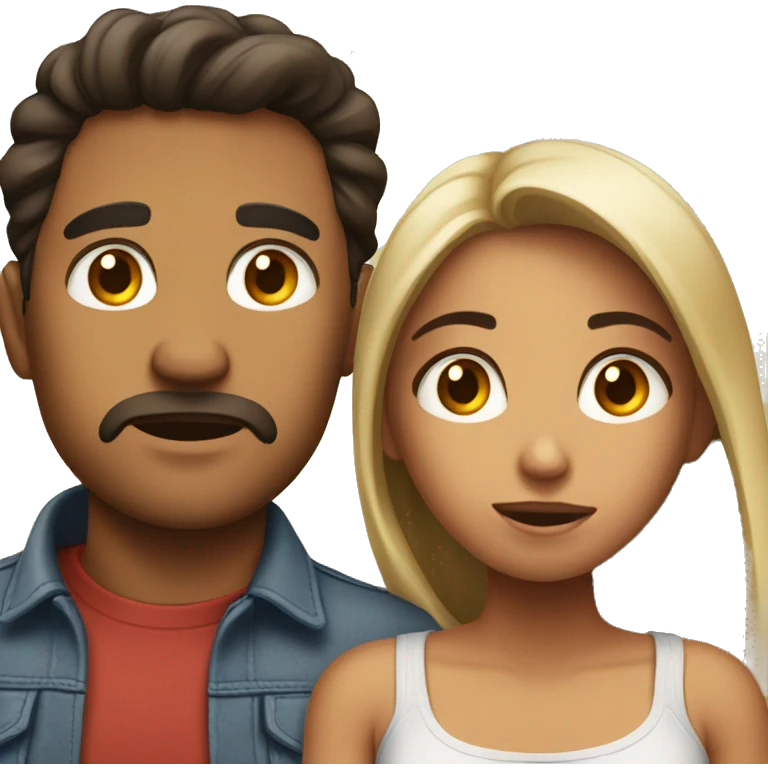 hispanic couple but girl is mad emoji