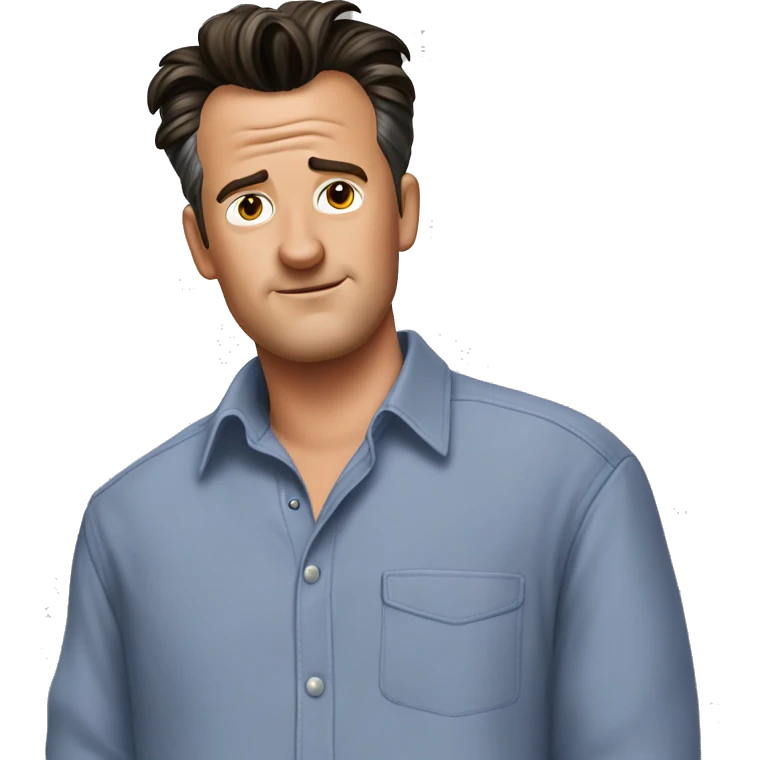 Chandler Bing in a shirt emoji