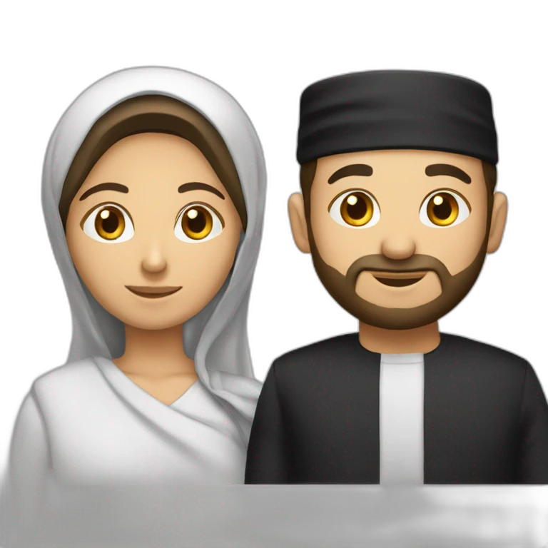Un musulman et un juif ensemble emoji