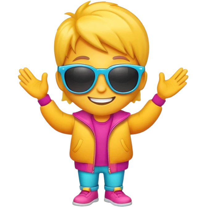 cool cartoon character with sunglasses emoji