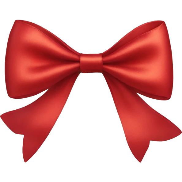 red satin bow emoji