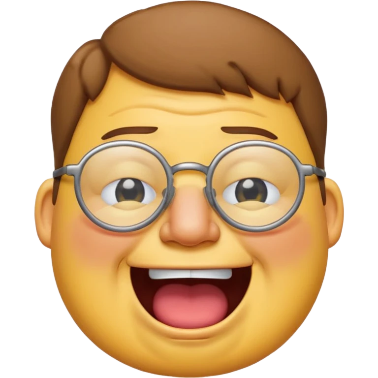 peter griffin with glasses as a laughing crying emoji emoji