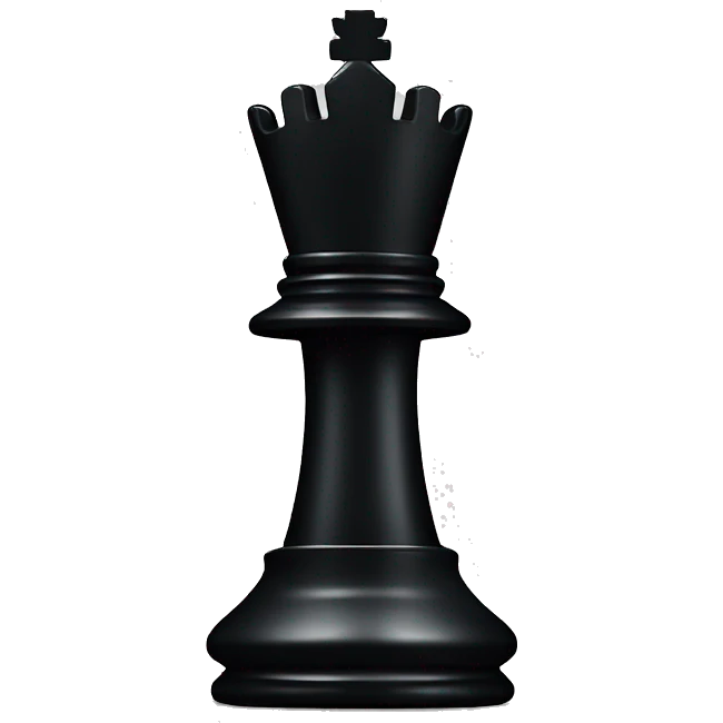 chess piece King black with ninja emoji