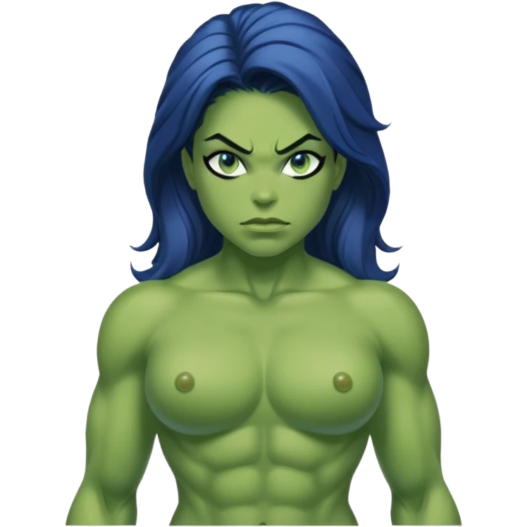 Naked she hulk blue emoji