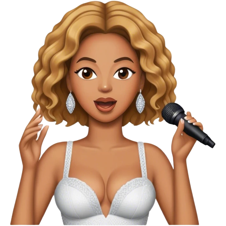 Beyonce singing  emoji