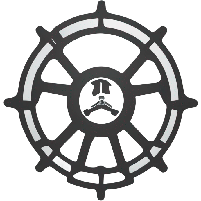 STEERING WHEEL with UNSC as the logo in it's center emoji