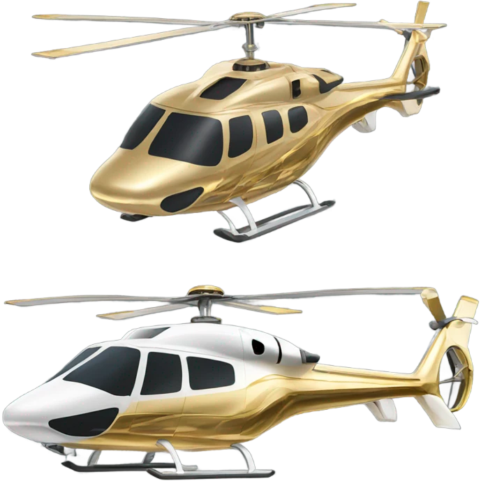 Luxury helicopter with gold accents emoji