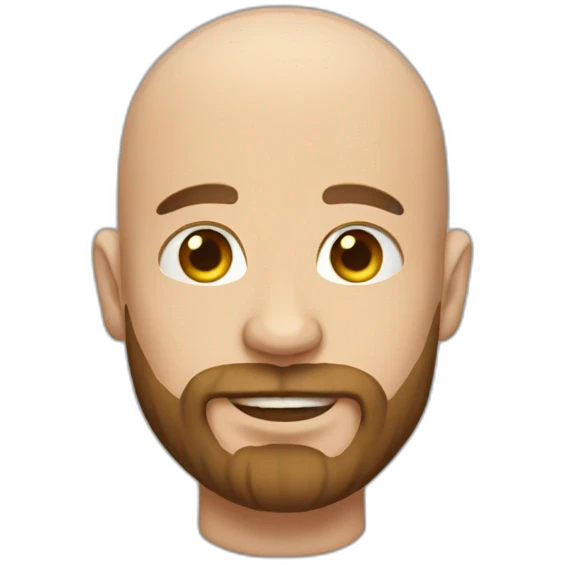 Bald muscular dude with long beard emoji