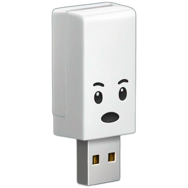 Usb key with legs emoji