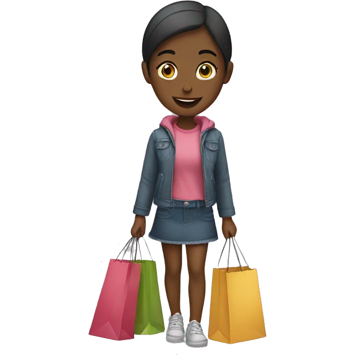 girl with shopping bags  emoji