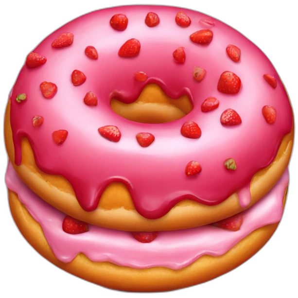 strawberry donut emoji