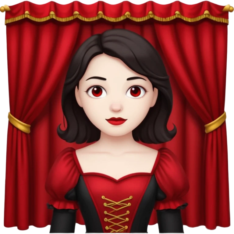 theater student with curtain behind emoji