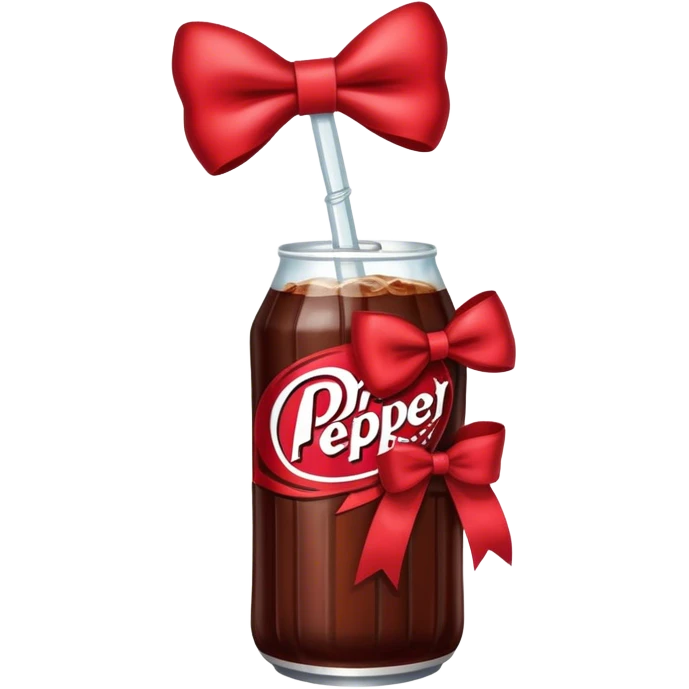 dr pepper with a bow emoji