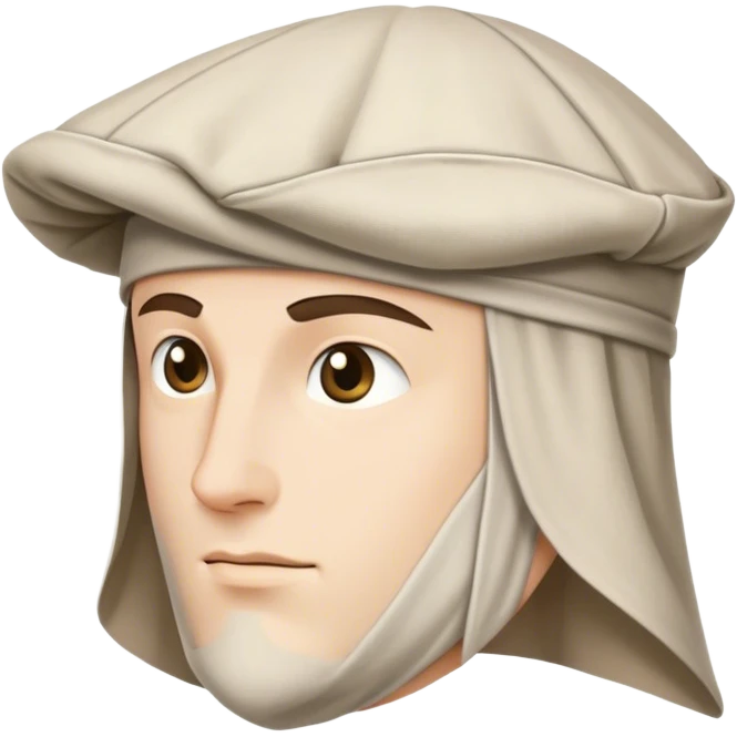 Medieval male cloth cap with short folded edge emoji