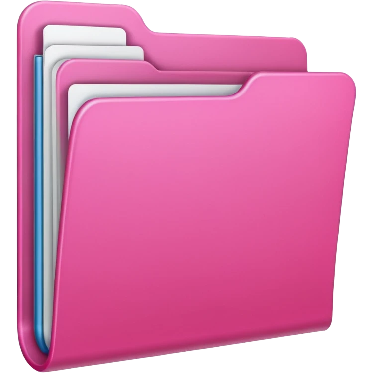 Pink empty folder emoji