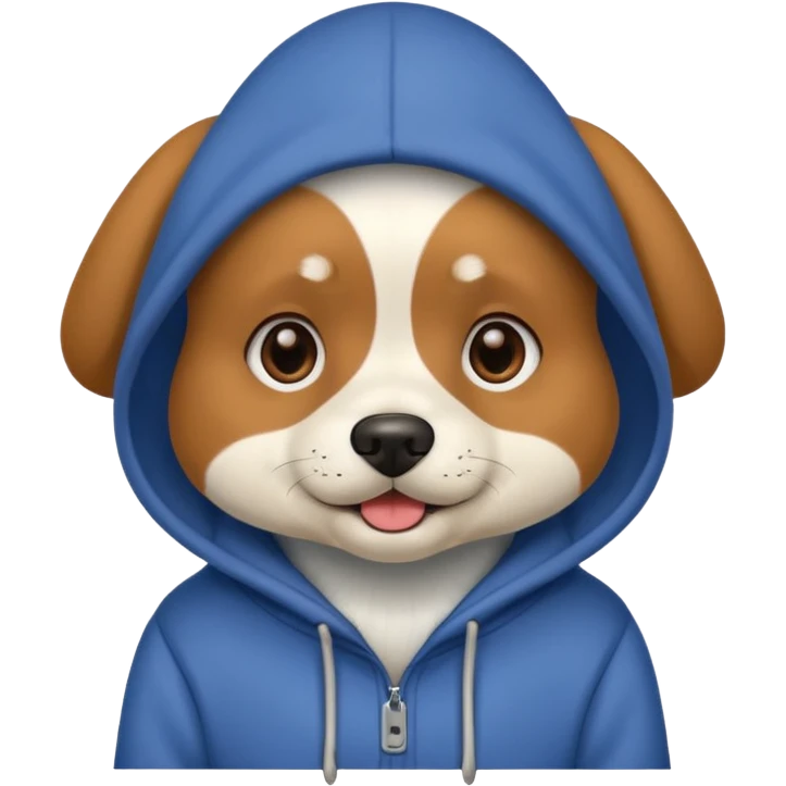 dog wearing a hoodie emoji