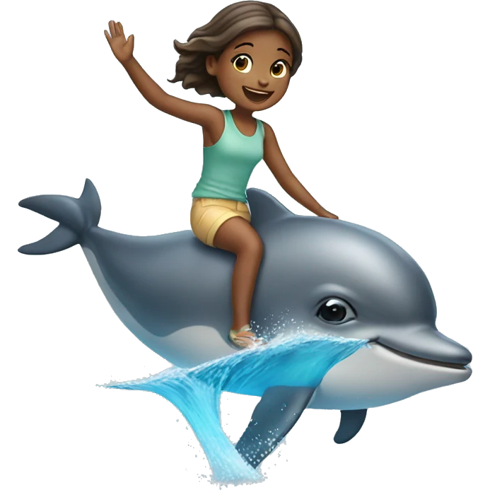 Girl Riding A Dolphin emoji