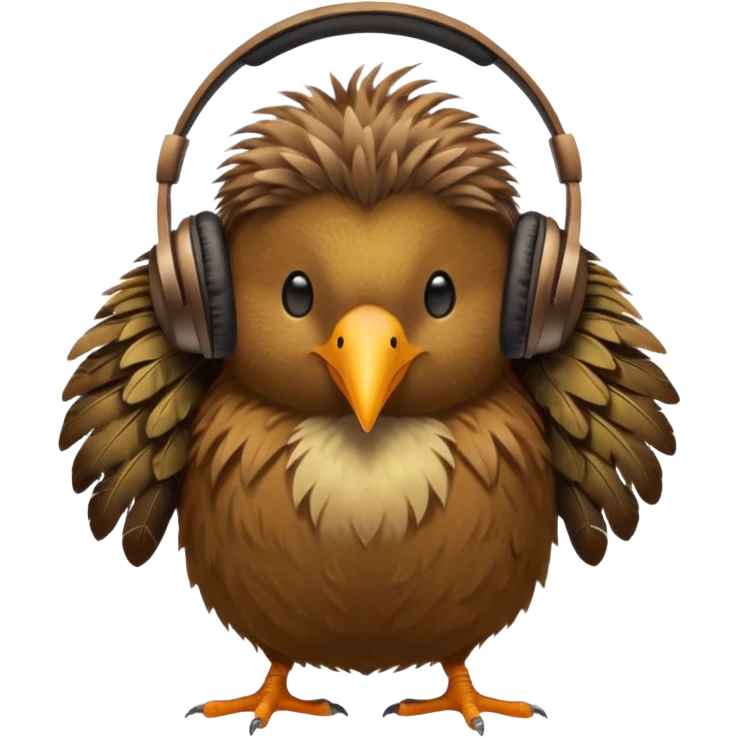 kiwi bird ai agent with headphone emoji