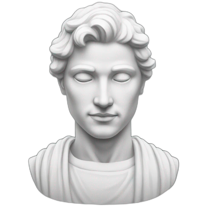 White marble estatue emoji