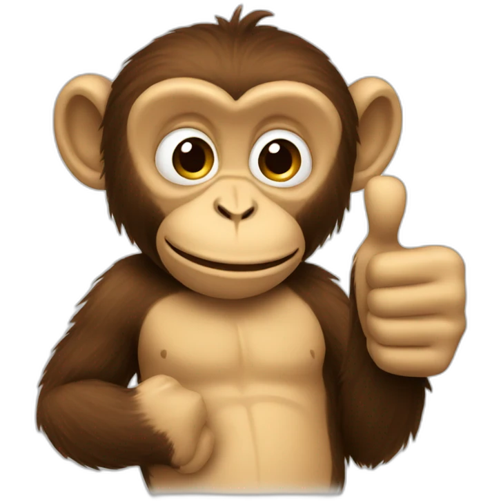 Monkey doing thumbs up emoji