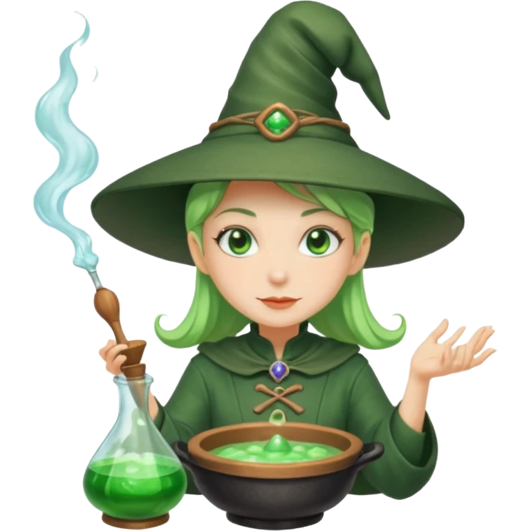 green witch cooking potion emoji