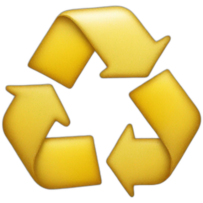 yellow recycling emoji