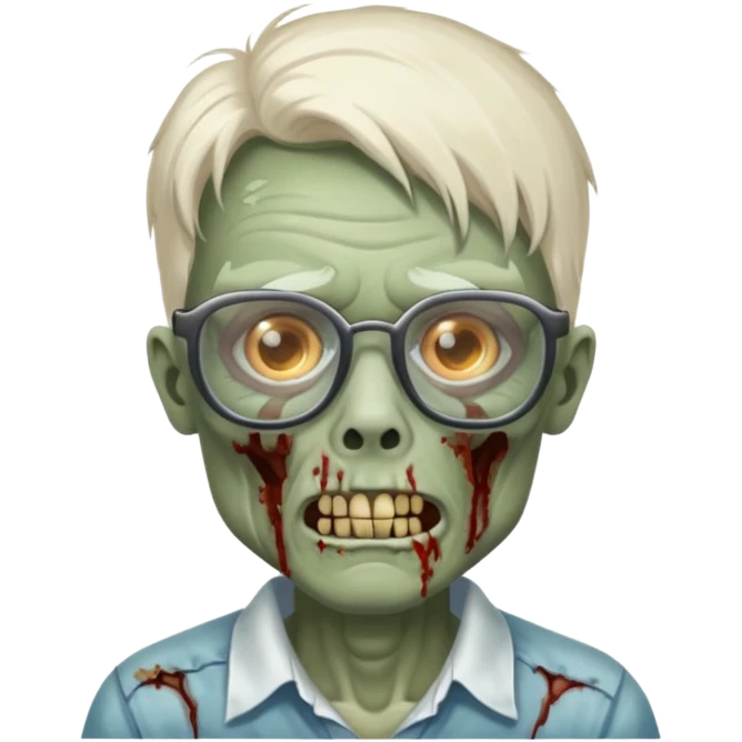 zombie with big glasses emoji