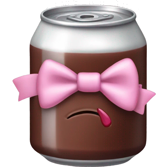 Light pink Dr Pepper with a bow emoji