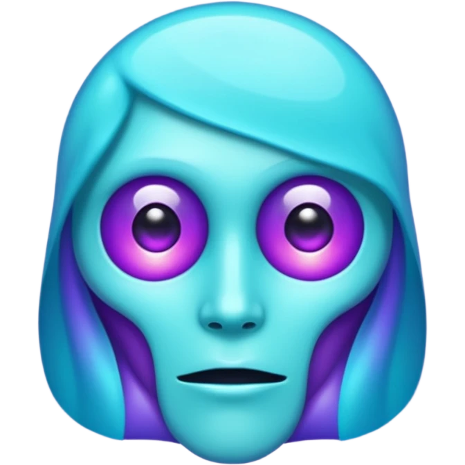 glitter cian and purple phantom emoji