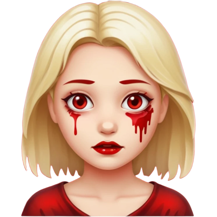 girl with blood  emoji