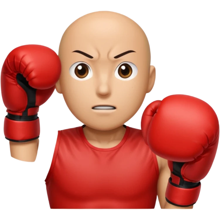 Saitama red hand punch with boxing glove emoji