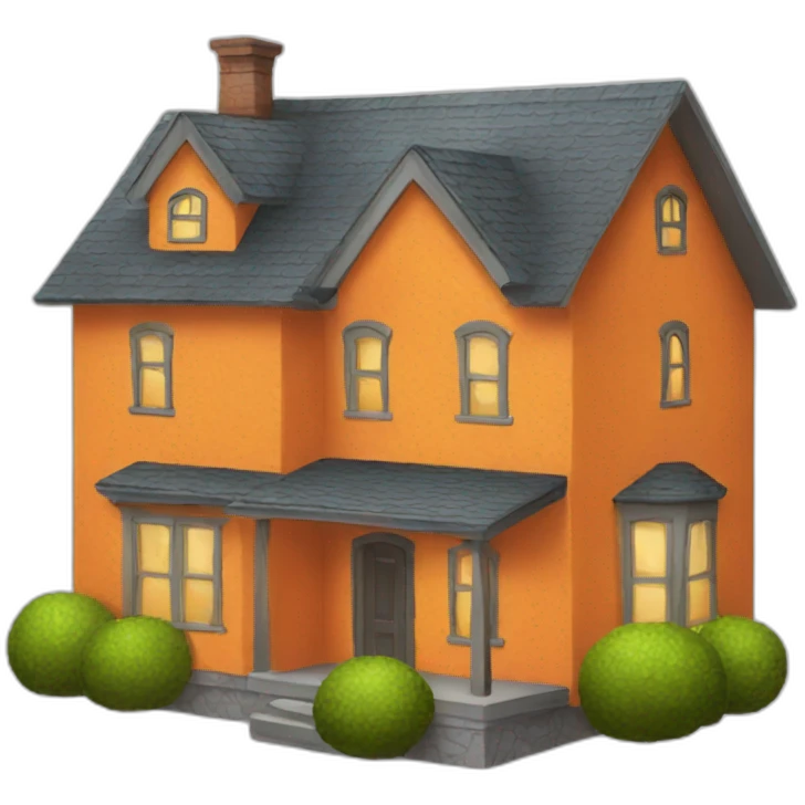 Orange house emoji