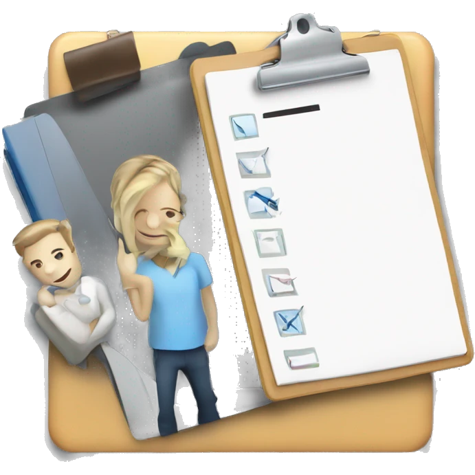 Meeting Emoji 
Usage: To indicate meetings or appointments.
Design Idea: A clipboard with a checklist. emoji