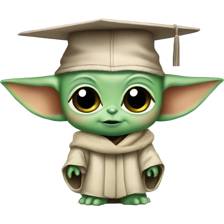 Baby Yoda graduating  emoji