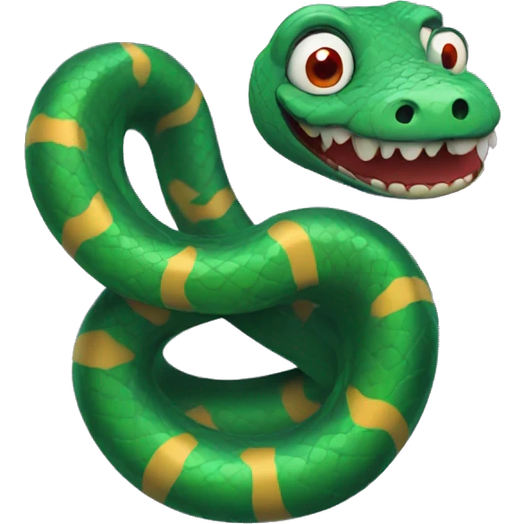 Snake with clown makeup emoji