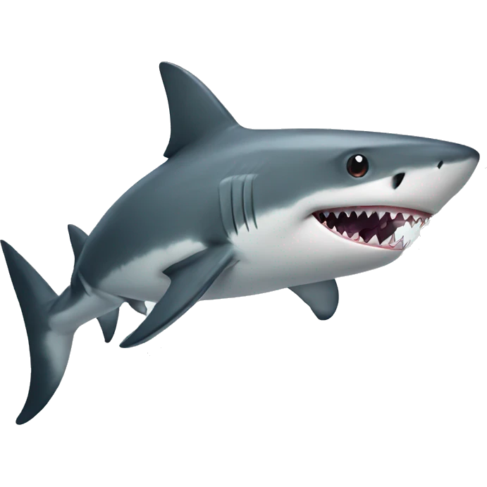 a shark eating a fish emoji