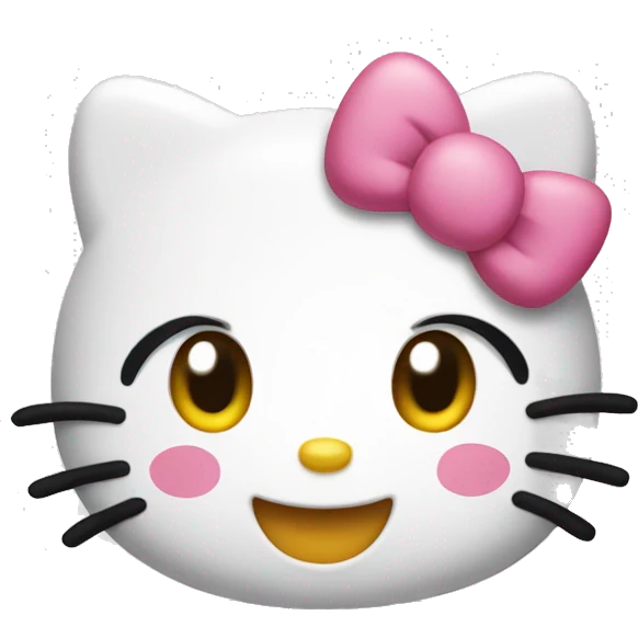 Hello kitty happy emoji
