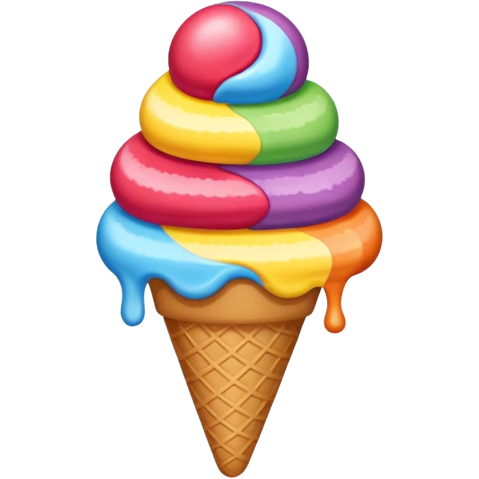 colorful ice cream  emoji