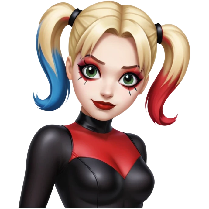 harley queen in suit latex emoji